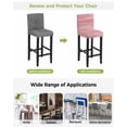 thumbnail image 3 of Pink Bar Stool Covers Set of 2, Vintage Modern Abstract Art Ombre Stretch Washable Bar Chair Covers with Backs, Removable Pub Counter Height Chair Cover for Kitchen Dining Room Cafe, 3 of 7