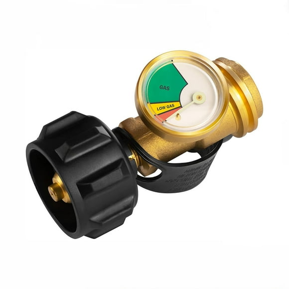 Propane Tank Gauge RV Pressure Brass Adapter Gas Level Meter Grill BBQ Indicator