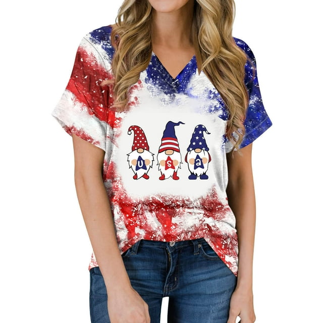 Camisetas de Manga Corta para las Mujeres Blusas Casuales Camiseta a Rayas Cuello Redondo, Blusas de Manga Corta para las Mujeres