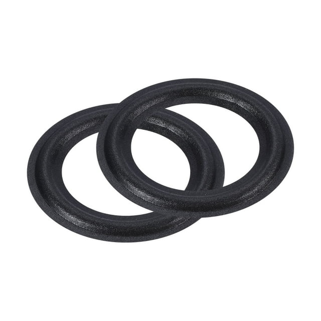 Unique Bargains Rubber Speaker Foam Edge Surround Rings 2.5 Inch 42mm x 68mm Subwoofer Rings for Repair or DIY Black 2 Pcs