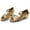 Gold, variant on Women's Low Heel Latin Dance Shoes, Open Toe Cross Strap Ballroom Sandals, Professional Practice Footwear for Salsa, Tango, Daily Black 36