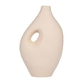 thumbnail image 6 of Abstract Nomadic Handle Vase for Living Room Decor - Ceramic Flower Vase for Home Centerpiece Decor - Boho Room Accent for Bedroom, House Office Shelf, and Study Table Display, 12", Ivory, 6 of 12