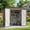 6' x 8'-Brown, variant on Asofer 6'x4' Outdoor Storage Shed, Heavy Duty Metal Garden Shed with Lockable Higher Hinged Door, Tool Storage for Patio, Backyard, Lawn, Dark Gray