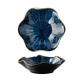 thumbnail image 3 of EeaseCA 3pcs Japanese Style Seasoning Plate Ceramic Tableware Lotus Leaf Dipping Sauce Dish (Gradient Blue), 3 of 7