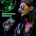 thumbnail image 3 of CASEFIV For Samsung Galaxy S25 FE Case,Glow in the dark Heavy Duty Shockproof Hard PC+Soft Silicone Drop Protective Women Girls Case for Galaxy S25 FE (2025),Green Flower, 3 of 7