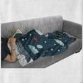 thumbnail image 6 of Anchor Soft Flannel Fleece Throw Blanket, Colorful Ocean Wildlife Pattern Clown Fish Exotic Subaquatic Animals Ecological, Cozy Plush for Indoor and Outdoor Use, 50" x 60", Multicolor, by Ambesonne, 6 of 6