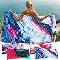thumbnail image 4 of OAVQHLG3B Microfiber Beach Towel Super Lightweight Colorful Bath Towel Sandproof Beach Blanket Multi-Purpose Towel For Travel Swimming Pool 30x60 Inch, 4 of 4