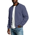 thumbnail image 2 of Men Full-Zip Bomber Jacket Lightweight Windbreaker Jackets Casual Softshell Flight Fashion Fall Winter Coat with Pocket 2XL, 2 of 9