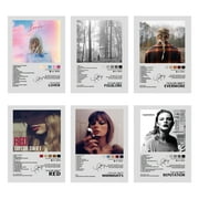Album Cover Limited Edition Aesthetic Posters, Swift Gift Merch, Album Cover Posters Wall Decor Art Print Canvas Posters for Room Aesthetic Set of 6, 8 in x 12in, Unframed )