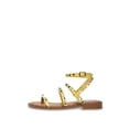 thumbnail image 2 of Steve Madden Travel Women's Ankle Strap Stud Flat Sandals, 2 of 5