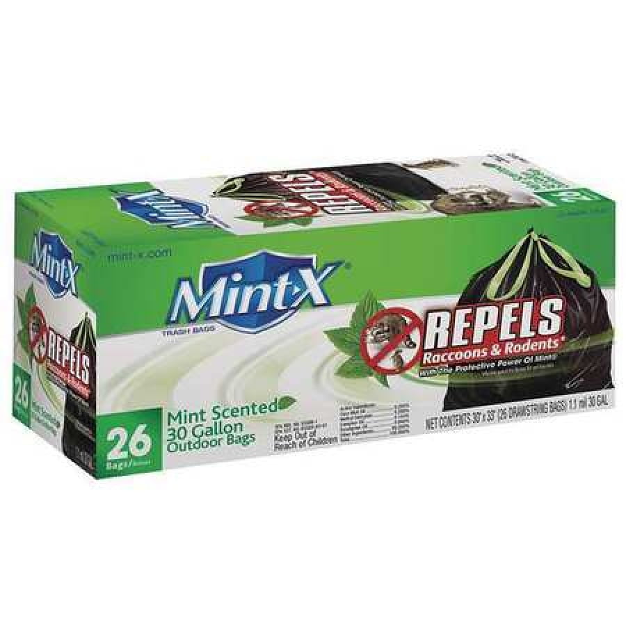 MINTX MX3033B26DS Rodent Repellent Trash Bags, 30 gal., PK26