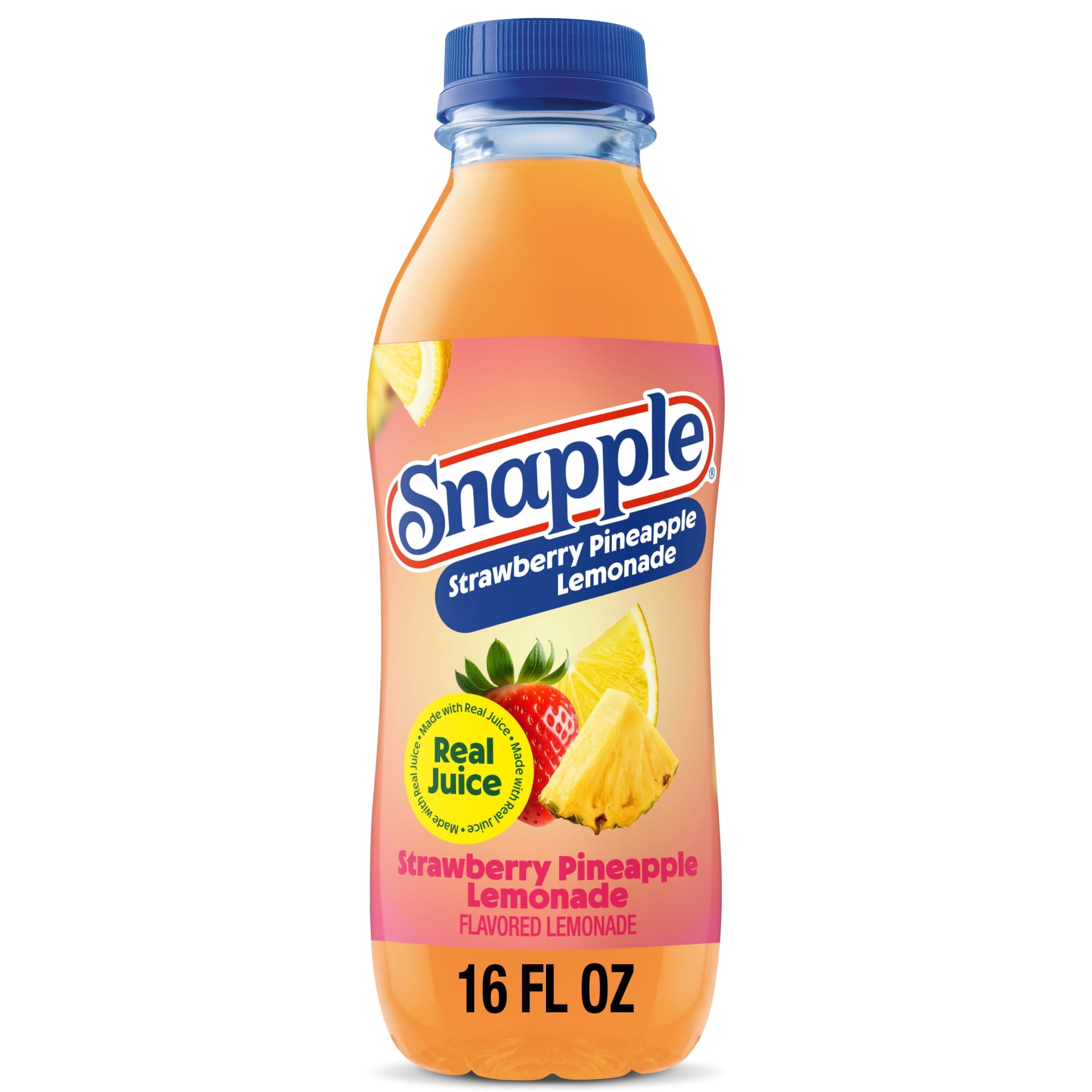 Snapple Strawberry Pineapple Lemonade, 16 fl oz recycled plastic bottle