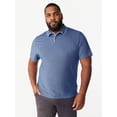 thumbnail image 6 of Free Assembly Men's Taped Oxford Pique Polo Shirt with Short Sleeves, Sizes XS-3XL, 6 of 8