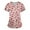 03#Multicolor, variant on Scrub Tops Women Short Sleeve Plus Size Stretch V-Neck Fun Printed Scrubs Top Medical Nursing Uniforms with Pockets
