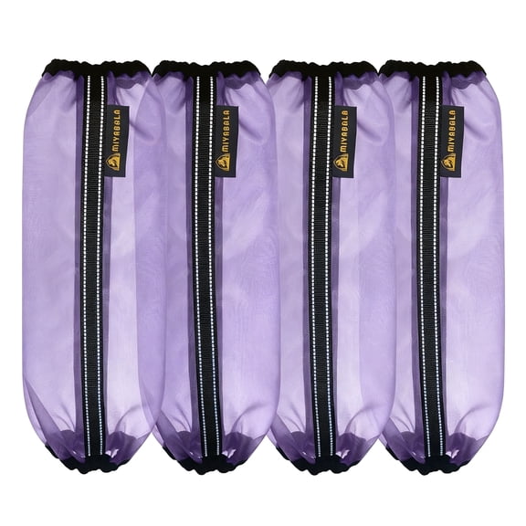 GASTROPOD Fly Boots for Horses Set of 4,Universal Size Fine Mesh Horse Fly Boots with Nylon Stays,Fly Leggings for Horses with Fleece Trimming and Reflective Webbing