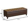 thumbnail image 3 of Banc de Rangement Rectangulaire pour Sofa, Banc de Repos pour Entrée de Maison avec Rangement, 3 of 5