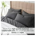 thumbnail image 4 of 6-Piece Extra Deep Pocket Queen Sheets Set, Ultra-Soft Microfiber Bed Sheets with 21" Deep Fitted Sheet, Oversize Flat Sheet, 4 Pillowcases, Slate, 4 of 9