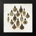 thumbnail image 2 of PI Studio 12x12 Black Modern Framed Museum Art Print Titled - Golden Toys Pattern, 2 of 5