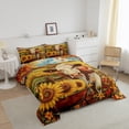 thumbnail image 3 of YST Rustic Cow Print Bedding Set Farmhouse Sunflower Cabin Comforter Set Queen Size For Kids Adults,Country Animal Maple Leaves Down Comforter,Fall Farm Life Bed Set 3 Pcs, 3 of 6