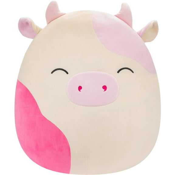 Squishmallows Original 20-Inch Caedyn Cream Cow with Pink Spots - Official Jazwares Jumbo Plush