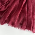 thumbnail image 6 of Wipya Versatile Soft Cotton Scarf with Fringed Edges for Women Linen Style Shawl for Travel and Everyday Wear Wine, 6 of 6