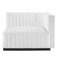 thumbnail image 2 of Modway Conjure Modern Channel Tufted Fabric Right-Arm Chair in White, 2 of 4