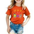 thumbnail image 4 of Easter Shirts for Girls Size 10 Happy Easter T Shirts For Kids Gnomes Shirt Funny Easter Day T Shirt Summer Short Sleeve Crewneck Tee Tops,8-9 Years,Y2-Orange, 4 of 4