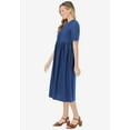 thumbnail image 3 of Woman Within Plus Size Short-Sleeve Denim Dress, 3 of 6