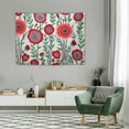 thumbnail image 2 of ONETECH  Wall Tapestry Watercolor Floral Poppy Texture Botanical Graphic Nature Red Abstract Color Beauty Water Flora Art Tapestry Wall Hanging for Room, 2 of 7