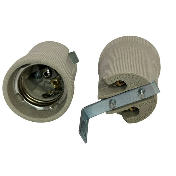 Rebaydo 2pcs F519 E26/E27 Lamp Holder with Mounting Bracket