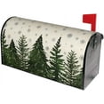 thumbnail image 3 of Christmas Tree Mailbox Cover 21" X 18" Winter Snowflake Pine Tree Magnetic Mailbox Wraps Standard Size Post Letter Box Cover for Outdoor Decoration Garden Decor, 3 of 6
