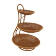 thumbnail image 4 of Cesta de frutas tejida de imitación de ratán, bandeja para servir, centro de mesa, decoración portátil, frutero, cesta de almacenamiento para cocina Tres capas, 4 of 8