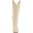 thumbnail image 2 of Sam Edelman Britten Ivory Squared Toe Block Heel Leather Knee High Western Boots (Ivory, 7), 2 of 6