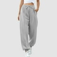 thumbnail image 2 of Inleife Fashion Womens Jogger Pants Casual Solid Color Pants Sweatpants with Pocket, 2 of 5
