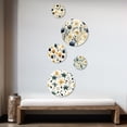 thumbnail image 2 of Designart "Deep Teal Ocean Harmony I" Floral Round Wall Art Set Of 5 - Teal Cottage For Bedroom Wall Art Set, 2 of 6