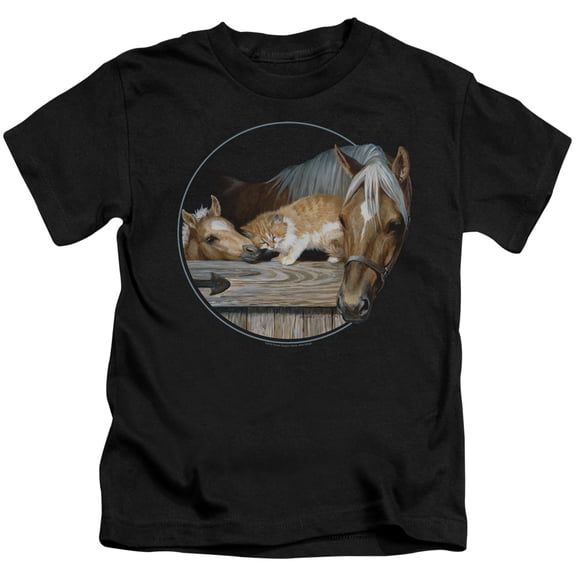 Wild Wings Everyone Loves Kitty S/S Juvenile 18/1 T-Shirt Black(7)
