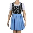 thumbnail image 3 of Medieval Costume German Oktoberfest Dirndl Dress Short Sleeve Doll Collar Retro Cute French Maid Outfit Cosplay Costume 5xl, 3 of 5