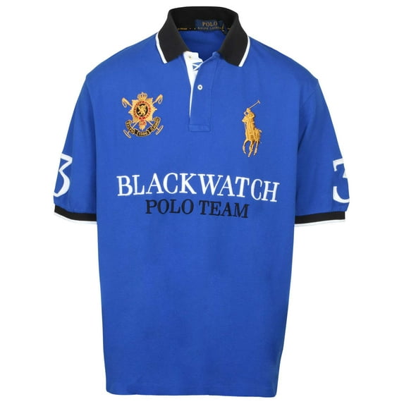 Polo RL Men's Big and Tall Black Watch Polo Team Shirt (3XB, Dark Blue/BT Navy)