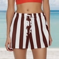 thumbnail image 3 of Striped Shorts for Women 2026 Summer Casual Lightweight Elastic Waist Color Block Beach Shorts Loungewear, 3 of 5