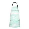 thumbnail image 2 of Lsque Flowers And Turquoise Wooden Waterproof Apron Chef Aprons for Men Heavy Duty Chemical Work Apron Extra Long Grilling Aprons with Adjustable Bib Apron, 2 of 9