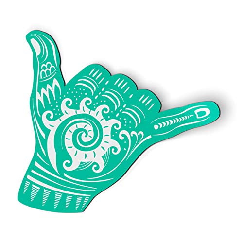 Shaka Surf Blue Hang Ten - 5.5" Magnet for Car Locker Refrigerator