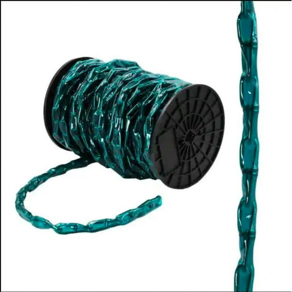 Green Vinyl Coated 2/0 Double Loop Chain, 100ft, Green Chain Perfect for Swing, Garden Decroation, Padlock, Safe Working Load 255lbs