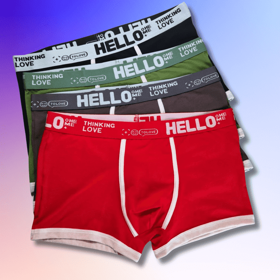 Men's Cotton Moisture-Wicking Boxer Briefs [4-Pack] - S