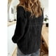 thumbnail image 1 of Blusa con cuello en V y botones, camisa con cuello en V enrollable para mujer, camisa informal de manga larga para mujer, instalación sin esfuerzo, 1 of 5