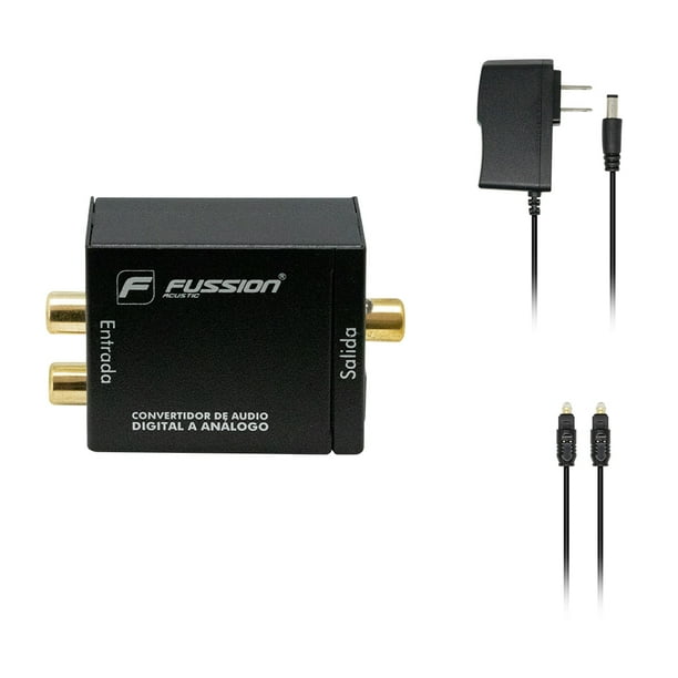 Convertidor de Audio a Análogo Fussion AC-1597 Fussion Acustic Toslink Coaxial RCA 3.5 mm