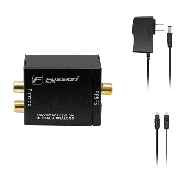 Convertidor de Audio a Análogo Fussion AC-1597 Fussion Acustic Toslink Coaxial RCA 3.5 mm
