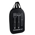 thumbnail image 1 of Bolsa de almacenamiento de cuchillos de cocina para el hogar Bolsa de almacenamiento de vajilla de utensilios de cocina de picnic de cocina portátil, Negro, 36 * 20.5 * 6 cm ShuxiuWang 8390605847103, 1 of 1