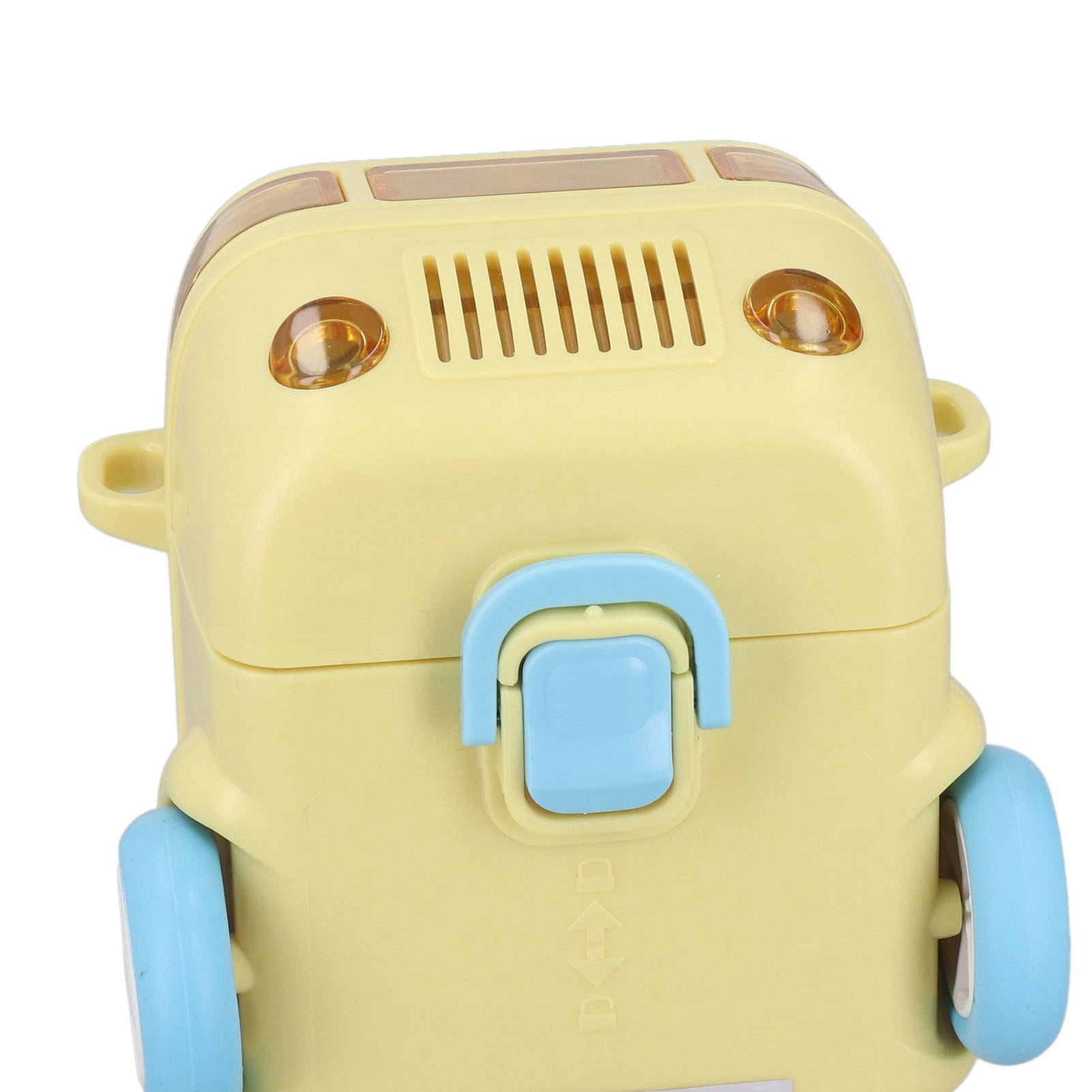 Rupoun Bus Shape Water Bottle with Straw Cute School Bus Portable Leak Proof Tritan Water Cup For Toddler Travel Yellow 16.9 oz / 500ml