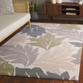 thumbnail image 2 of SAFAVIEH Jardin Aiden Leaves Area Rug, Ivory/Gray, 5' x 8', 2 of 11