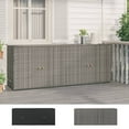 thumbnail image 5 of vidaXL Garden Storage Cabinet Black 78"x21.9"x31.5" Poly Rattan, 5 of 8